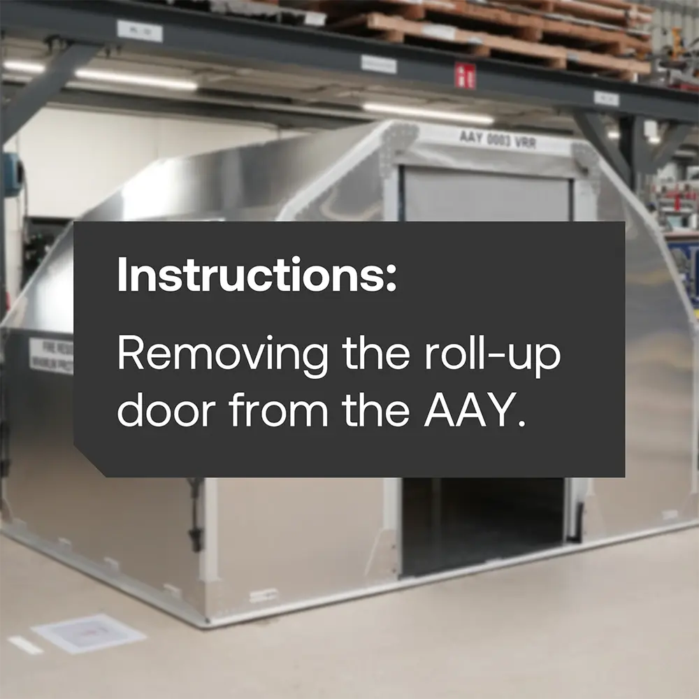 Thumbnail Removing the Roll-up door from the AAY_webP